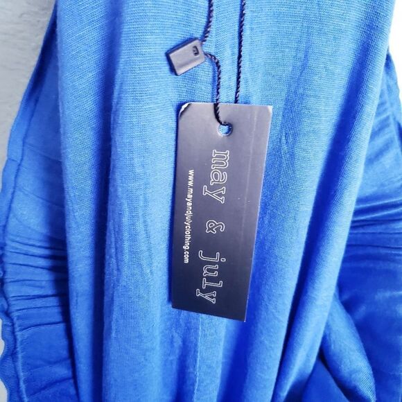 May & July Blue Sequin Elastic Waist Pull on Pants - Picture 7 of 8